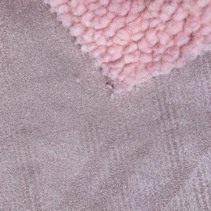 Suede With Fur Fabric For Boots